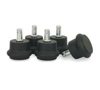 Jeu de 5 pieds fixes pour fauteuil de bureau couleur noir tige 11 mm