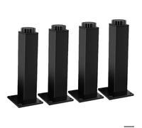 Pieds Meuble Réglables, 4 Pièces, Métal Noir, Support Meuble Salle de Bain, Charge 400kg .