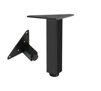 Pieds réglables en métal noir 4 pièces en alliage d'aluminium anodisé hauteur 6 60 cm idéal pour armoires de cuisine et chaises 18 cm