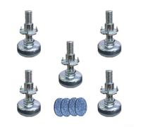 Pieds Réglables Hauteur Meubles Antidérapants 5pcs | Acier au pour robuste, réglage hauteur pour précis, pour idéal sols irréguliers, kit 4 avec écrous(4pcs)
