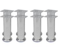 Pieds ronds de canapé 8 pcs Chrome 180 mm