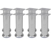 Pieds ronds de canapé 8 pcs Chrome 180 mm