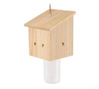 Piège à abeilles de charpentier d'extérieur | Attrape-guêpes en bois pour cour et jardin | Maison à insectes en sapin naturel résistant aux intempéries avec design sans dommage | Sans danger pour la