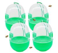 Piège à abeilles, piège à frelons, pièges guêpes 4 pièces suspendus l'extérieur, abeille entrée unidirectionnelle pour l'extérieur, pièges en plastique réutilisables