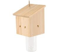 Piège à Abeilles, pièges à Abeilles Charpentier pour l'extérieur - Pièges en Bois avec Pot en Plastique, piège guêpes et Mouches Suspendu de Style Cube pour Jardin, terrasse, Avant-Toit, Style