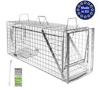 Petigi Piège à Animaux Humaine Animal Vivant Piège Cage 105 x 34 x 42 cm Chat Renard Castor Raton Laveur