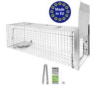 Piège à Animaux Humaine Animal Vivant Piège Cage 80 x 26 x 26 cm Chat Castor Laveur Petigi