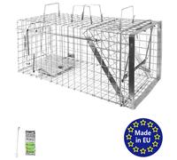Piège à Animaux Humaine Animal Vivant Cage 80 x 34 x 34 cm Chat Renard Petigi