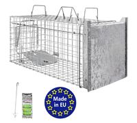 Piège à Animaux Humaine Animal Vivant Cage 80x34x34 cm Renard Chat Petigi