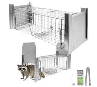 Piège à Animaux Humaine Animal Vivant Piège 50 x 17 x 17 cm Cage Chat Fouine Martre Petigi