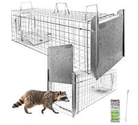 Piège à Animaux Humaine Animal Vivant Piège Cage 102 x 34 x 34 cm Chat Renard Raton Castor Laveur Petigi