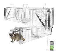 Piège à Animaux Humaine Animal Vivant Piège Cage 120 x 34 x 34 cm Chat Renard Castor Raton Laveur Petigi