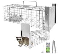 Piège à Animaux Humaine Animal Vivant Piège Cage 50 x 17 x 17 cm Chat Fouine Martre Petigi