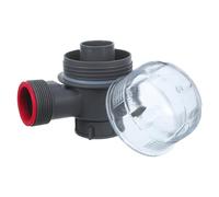 Piège à Bouteille Réglable Transparent Anti-odeurs pour Évier la Cuisine | Remplacement de Siphon de Plomberie, Interface 1-1/2'', Plastique Noir, 13,0x12,8x9,0cm
