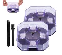 Piège À Cafards Réutilisable Et Efficace, Piège À Appât pour Cafards (2pcs) | Capture Physique Sûre, Portes Anti-Fuite à Sens Unique, Forme Octogonale Adaptée Aux Angles, écran Transparent
