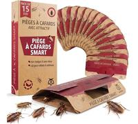 Piège à Cafards Smart | Pack de 15 ECO | Capture Efficace des Blattes | Produit Anti Cafard Puissant Interieur | Piège Adhésif