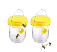 Piege a Frelon Asiatique Exterieur - piège à guepes et frelon extérieur réutilisable à Double entrée, pour Balcon, Jardin, extérieur, sans Produits Chimiques (2 sans lumières)