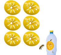 Piege A Frelon Asiatique Réutilisable,Micro Guepe,Piège De Guêpe Catcher D'abeilles Piège à Insectes en Plastique Piège À Guêpe Catcher,Translucide/Jaune,Facile À Utiliser (6 pièce)