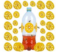 Piège à Frelon Asiatique Sélectif (Lot de 20) - Embouts Jaunes Réutilisables pour Bouteille - Attrape Frelons, Guêpes, Mouches des Fruits et de l'Olivier - Anti-Nuisibles Naturel pour Jardin