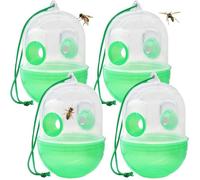 Piège à Guêpes 4pc Abeilles Réutilisable à Mouche Insectes Piège à Frelons à Suspendre à Fruits en Direct Pot Miel Attrayant
