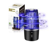 Piège à insectes électrique USB rechargeable à 360° UV tueur de moustiques, piège à mouches portable avec veilleuse, tueur de mouches électrique pour intérieur extérieur, maison, jardin, camping