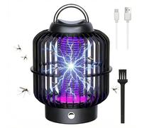 Piège à insectes pour intérieur et extérieur, 2200 V, étanche, rechargeable, sans fil, avec batterie de 8 h, piège à mouches portable pour terrasse, pelouse et jardin, camping, cuisine, maison