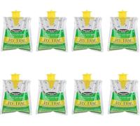 Piege à Mouche Anti Mouche Exterieur Atrappe Mouches Jetable avec Appat Mouche Poche Piege à Mouche Suspendu Sac a Mouche pour Balcon Terrasse Jardin Domestique Ferme (8 Pièces)