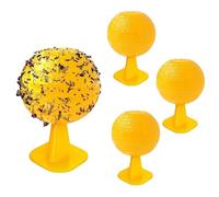 Piège à Mouche des Fruits,4pcs Mouches Fruits Jaunes Boules,Piège de Mouche de Fruits Ball,Pièges à Mouches de Fruits Jaunes Boules D'insectes Collantes,pour de Fruits Fourmis,Moustiques
