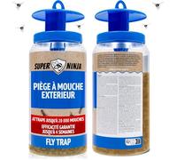 Piège à Mouche Extérieur - Attrape Mouche avec Attractif Non Toxique, Attrape Jusqu’à 20 000 Mouches, Piège Rechargeable