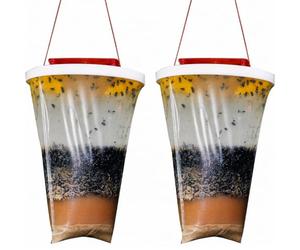 Piège à mouches d'extérieur à suspendre, sacs jetables, tueur de mouches efficace avec appât non toxique pour grange de cheval, ferme, jardin et terrasse, solution de lutte contre les parasites