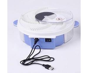 Piège à mouches électrique automatique à l'intérieur, rechargeable et rotatif pour la maison, dispositif de lutte contre les nuisibles sûr et silencieux pour moucherons, blanc (* modèles de charge)