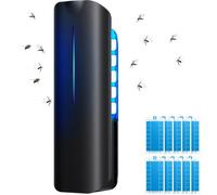 Piège à Mouches Électrique avec LED UV, avec Prise Silencieux et à Plaque Collante Amovible,Anti Mouches,Insectes Volants