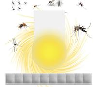 Piège à mouches pour l'intérieur - Lampe de nuit anti-moustiques (1 appareil + 10 surfaces adhésives) - Piège enfichable pour mouches, mouches des fruits, mites et moustiques