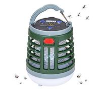 Piège à Mouches Solaire - Lampe UV USB Portable à énergie Solaire Fly Zapper - Intérieur Extérieur Essentiels d'été Bruit pour Le Camping Barbecues Randonnées Sorties Pique-niques Rianpesn