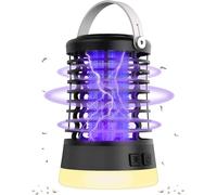 Piège à moustiques électrique étanche IPX6 avec charge USB-C pour camping, jardin, balcon, chambre à coucher, avec crochet de suspension