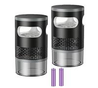 Piège à moustiques Ultra-Silencieux à Aspiration UV, Lampe Anti-moustiques électrique Rechargeable avec 3 Modes de Vitesse (Rechargeable - 2pièces)