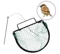 vidaXL Piège à Oiseaux, Filet à Oiseaux Portable, Filet de Piège Pliable, Piège à Moineaux Jardin Terre Agricole Extérieur, Vert Acier