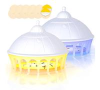 Piege a Puces, 2PCS Piege a Punaise de Lit avec 10 disques adhésifs | 6 modes d'éclairage Piège à Lampe à Puces,Omnidirectionnel Piège à Puces pour Salon, Cuisine, Chambre à Coucher,Nouveau look