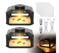 Piège à Puces, 2PCS Pièges à Puces pour La Maison, Piège à Lumière AntiPuces à LED avec 12 Autocollants de Capture, Pièges pour PucesPiege a Punaise de Lit pour Salon, Cuisine, Chambre à Coucher