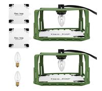Piège à puces pour la maison avec 4 ampoules LED et 4 coussinets adhésifs non toxique et inodore pour tapis, literie pour chiens et chats (vert)