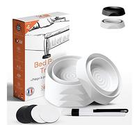 Piège à Punaises de Lit pour Pied de Lit - Lot de 4 Coupelles Intercepteurs Blanc sans Insecticide - Détecteur Mécanique jusqu'à 10 cm - Réutilisable avec Brosse Pelle et Patins - KALIGEN