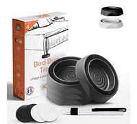 Piège à Punaises de Lit pour Pied de Lit - Lot de 4 Coupelles Intercepteurs Noir sans Insecticide - Détecteur Mécanique jusqu'à 10 cm - Réutilisable avec Brosse Pelle et Patins - KALIGEN
