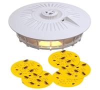 Piège à Punaises et Puces | Ampoule Anti-Insectes Fournie avec 5 Plaques Collantes, Pour Animaux Domestiques