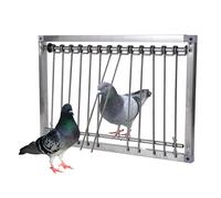 Piège à queue d'aronde en acier inoxydable, 1 pièce, porte de Pigeon, cadre métallique, fournitures de Loft d'entrée, Cage de capture d'oiseaux de course, rideau de porte de nid 30 x 26cm
