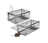 Piege a Rat Cage Attrape Rat 2 Pcs Cage de Capture pour Souris Loir Mulot Rongeurs - Cage Piege a Rat Réutilisable Un Usage