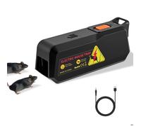 Piege a Rat Electrique,Piège à Rongeurs,Tueur de Rats/Souris Haute Tension,Réutilisable & Facile à Nettoyer-pour Maison, Jardin