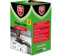 Protect Expert Tapettes plastiques à rats RATRAP2 – Réutilisable, piégeage rapide – Lot de 2