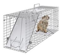 Piège à raton laveur - Piège à chat - Piège à fouine - Piège vivant robuste résistant aux intempéries - Piège avec 2 entrées - Piège pour animaux 785×254×305mm - Piège à lapin vivant - Piège à chat Pi