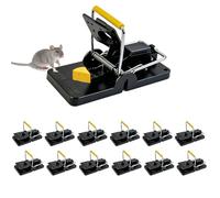 piège à Rats et piège à Souris avec Plume améliorée, 12 pièges à rongeurs pour l'intérieur en Plein air, piège à rattrapage réutilisable, Nagerfalle - Trappe à Souris - Rattenfallen