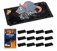 Piege a Souris 12 PCS, Tapis De Colle Anti - Souris pour Piège à Souris Plaque Adhésive Imperméable à l'eau, Produit Anti - Souris Efficace, pour Cuisine Chambre Balcon Garage